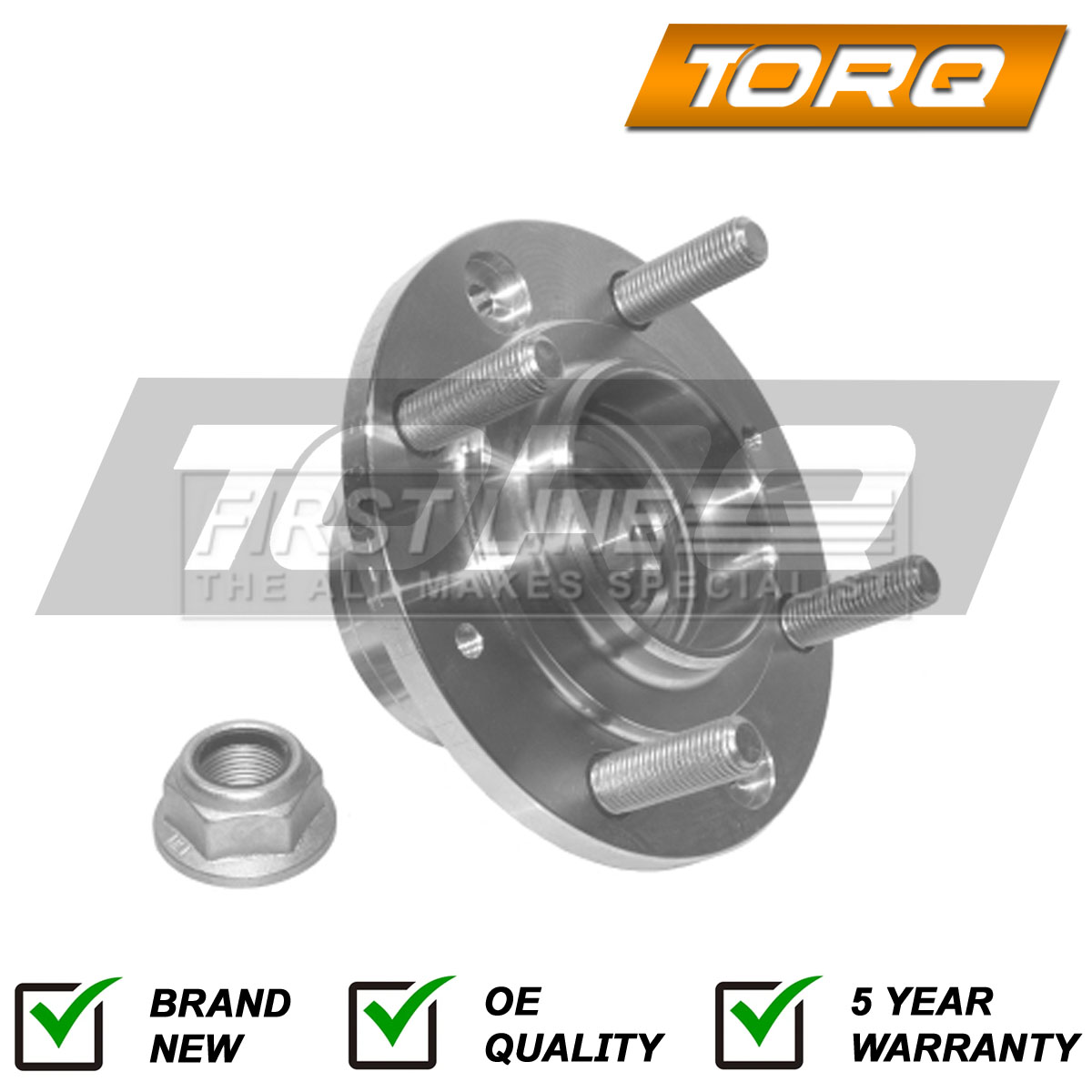 Wheel Bearing Kit Rear Torq Fits Volvo V40 S40 1.6 1.8 1.9 D TD 2.0